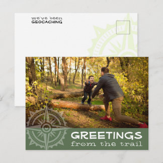 Cartão Postal Geocaching Saudações Da Foto Personalizada De Tril