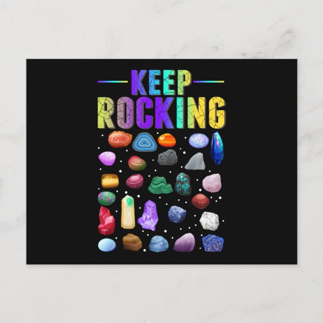 Cartão Postal Geologia Mineral Rock Collecting (Frente)