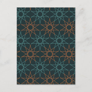 Cartão Postal Geometria Copper Teal