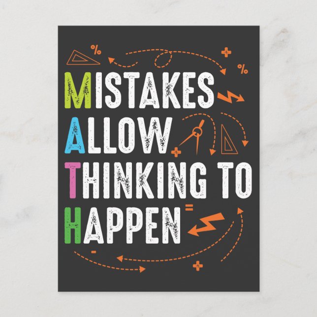 Cartão Postal Geometria de Álgebra do Professor de Moda (Frente)