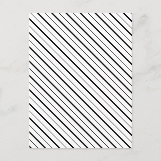 Cartão Postal Geometria de Linha Preta Simples (Frente)