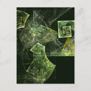 Cartão Postal Geometria Fractal de Luz Abstrata Equilibrada Torc