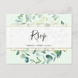 Cartão Postal Geométrico Eucalyptus Greenery Rsvp