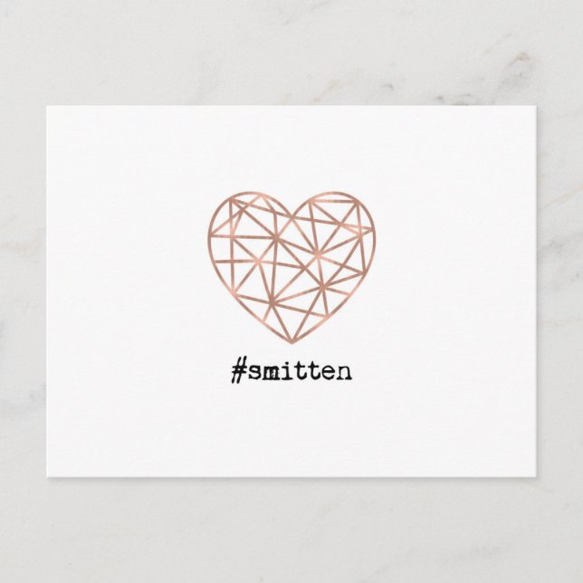 Cartão Postal Geométrico Heart Smitten (Frente)