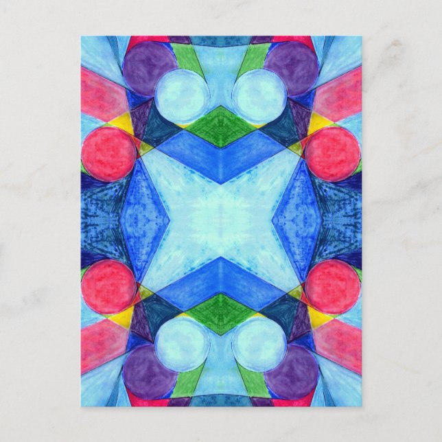 Cartão postal Geométrico Skittles (Frente)