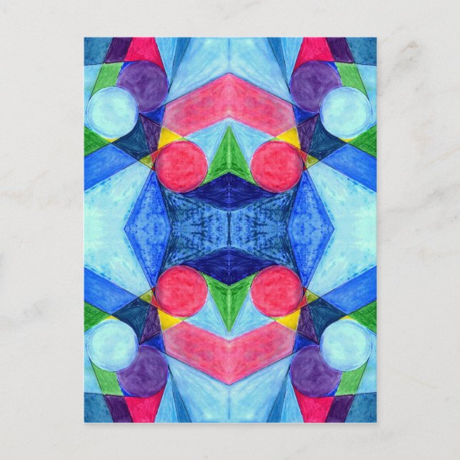 Cartão postal Geométrico Skittles (Frente)