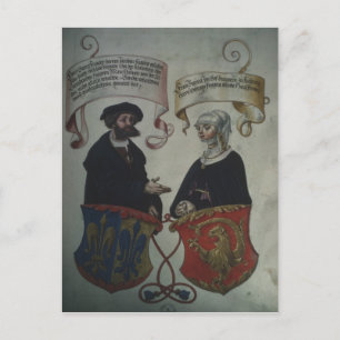 Cartão Postal Georg Fugger sua esposa Regina Imhoff, 'Geheim
