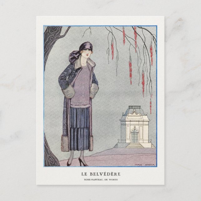 Cartão Postal George Barbier, Art Deco (Frente)