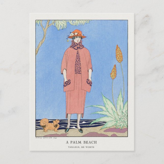 Cartão Postal George Barbier, Cartão-postal Art Deco (Frente)