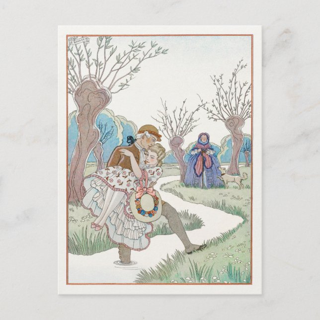 Cartão Postal George Barbier, Cartão-postal Art Deco (Frente)