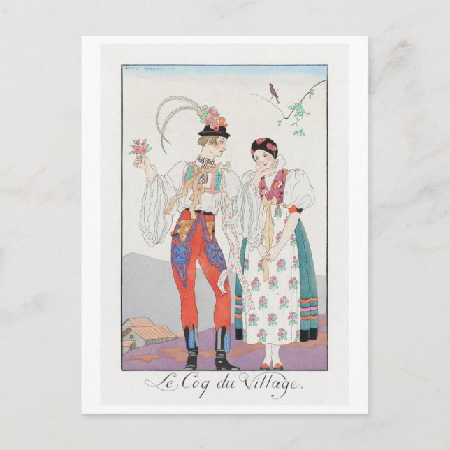 Cartão Postal George Barbier, Cartão-postal Art Deco (Frente)