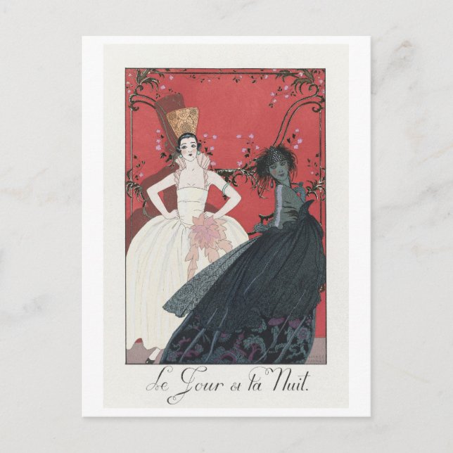 Cartão Postal George Barbier, Cartão-postal Art Deco (Frente)