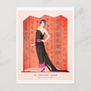 Cartão postal George Barbier Vintage Fashion