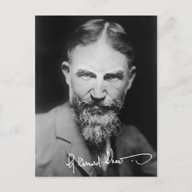 Cartão Postal George Bernard Shaw - Retrato (Frente)