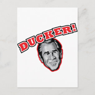 Cartão Postal George Bush É Um Ducker - Ataque Ao Calçado De R