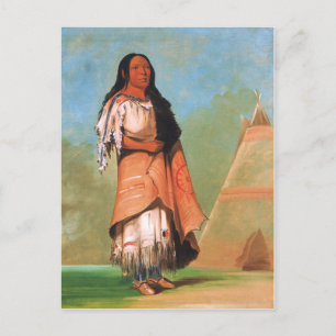 Cartão Postal George Catlin, Mulher Indígena Blackfoot
