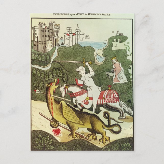 Cartão Postal George e o Dragão (Frente)