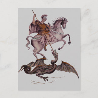 CARTÃO POSTAL GEORGE E O DRAGÃO