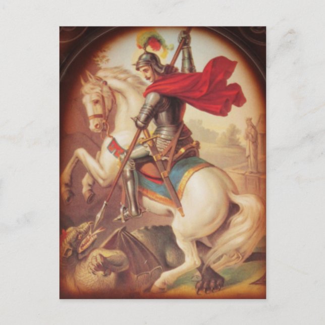 Cartão Postal George e o Dragão (Frente)