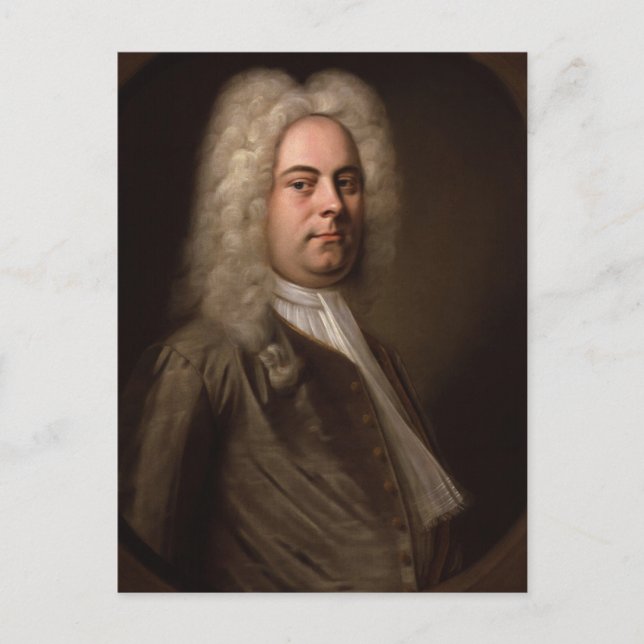 Cartão Postal George Frideric Hanel por Balthasar Denner (Frente)