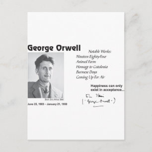 Cartão Postal George Orwell