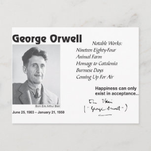 Cartão Postal George Orwell