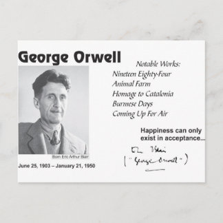 Cartão Postal George Orwell
