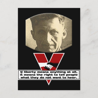 Cartão Postal George Orwell - Liberdade