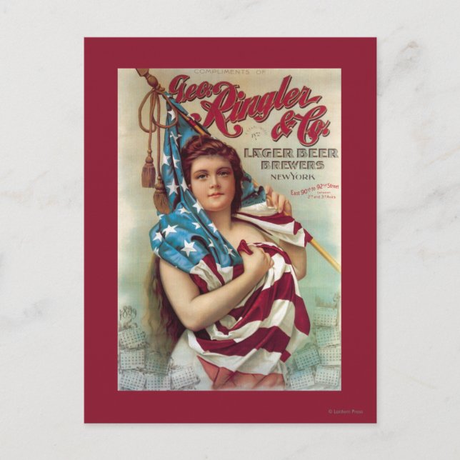 Cartão Postal George Ringler & CO. Cerveja Poster (Frente)