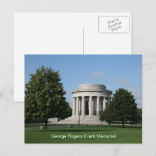 Cartão Postal George Rogers Clark Memorial Vincennes Indiana