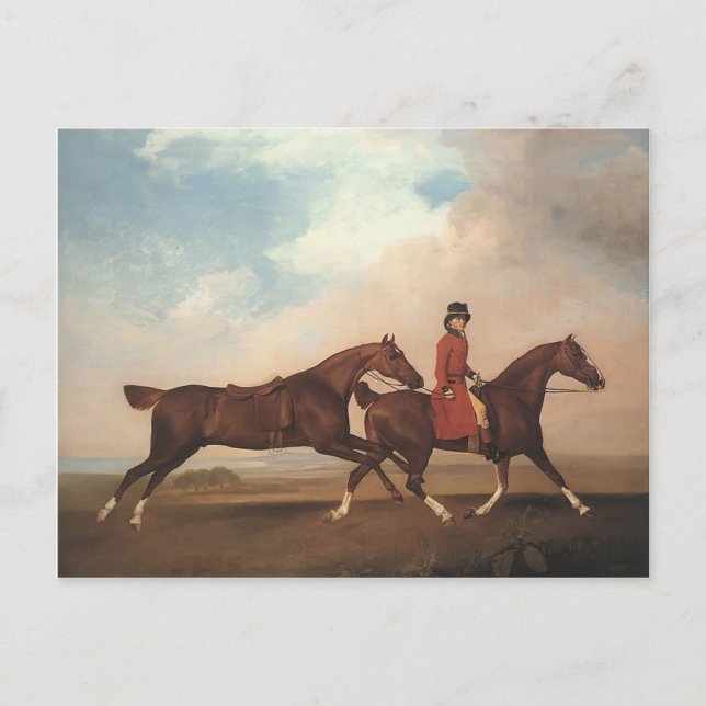 Cartão Postal George Stubbs-William Anderson, dois cavalos de se (Frente)