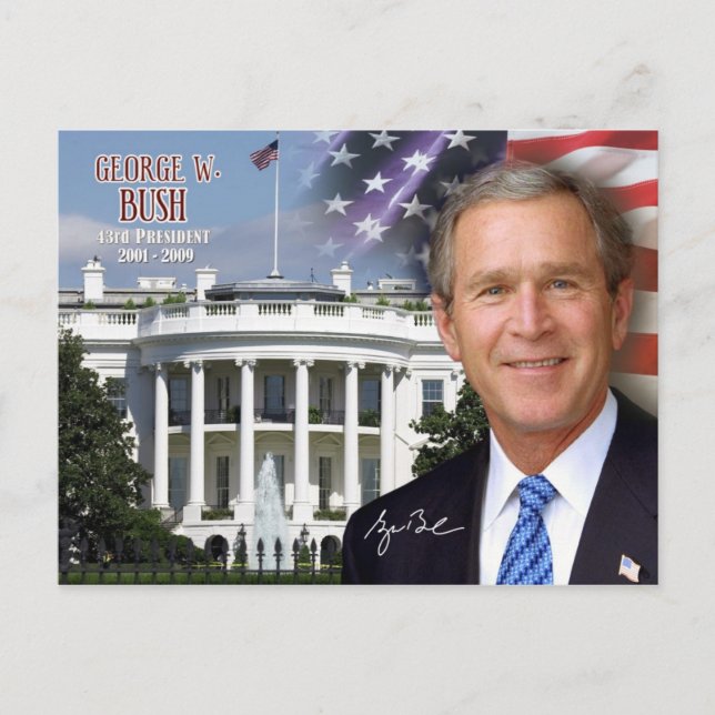 Cartão Postal George W. Bush - 43º Presidente dos EUA (Frente)