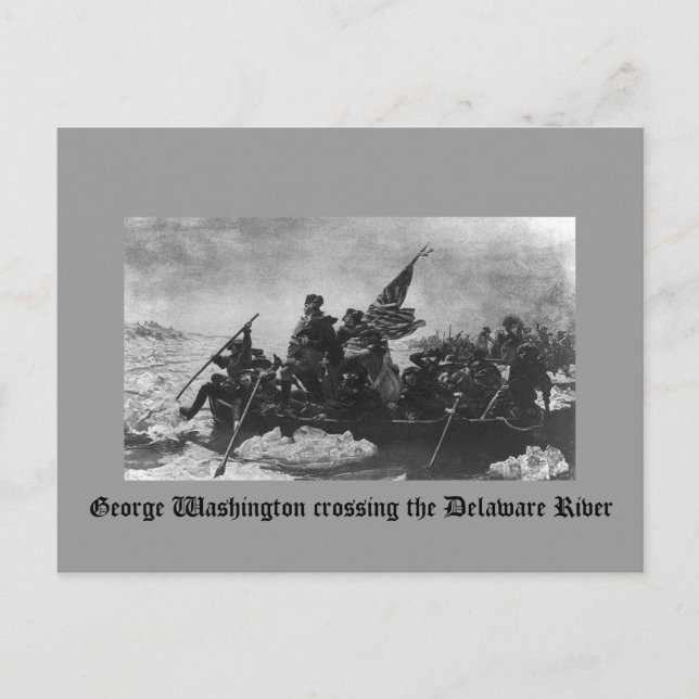 Cartão Postal George Washington atravessando o rio Delaware (Frente)