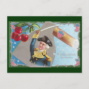 Cartão Postal George Washington e Cerejas