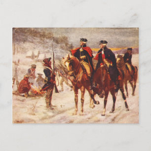Cartão Postal George Washington e Lafayette na Valley Forge