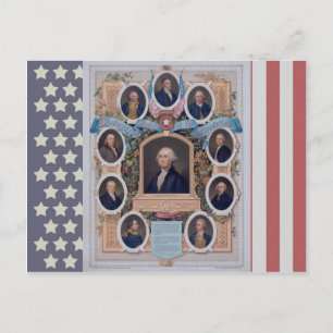 Cartão Postal George Washington e os Maçons da Revolução