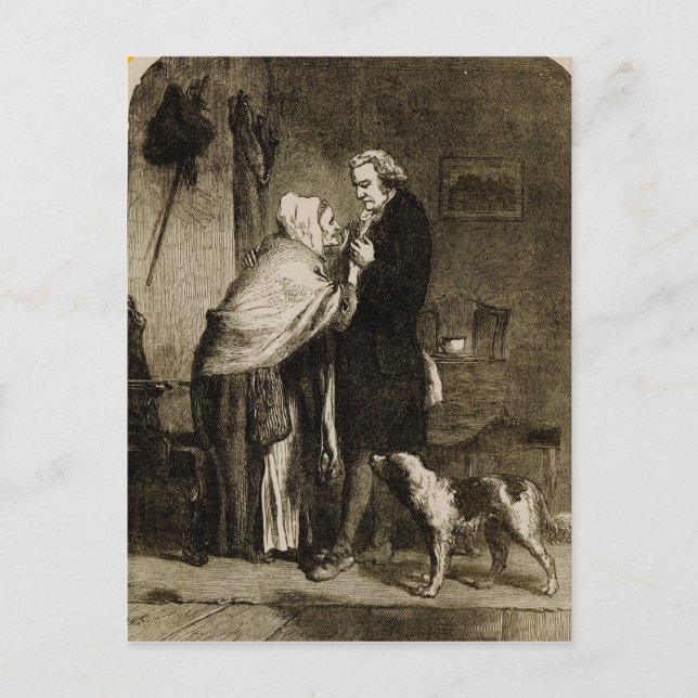 Cartão Postal George Washington e sua mãe (Frente)