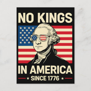 Cartão Postal George Washington Engraçado: Sem Reis na América 