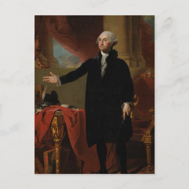 Cartão Postal George Washington - Gilbert Stuart (1797) (Frente)