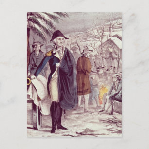 Cartão Postal George Washington na Valley Forge