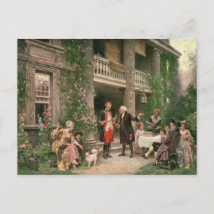 Cartão Postal George Washington no Jardim de Bartram