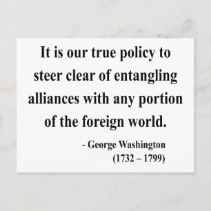 Cartão Postal George Washington Quote 5a
