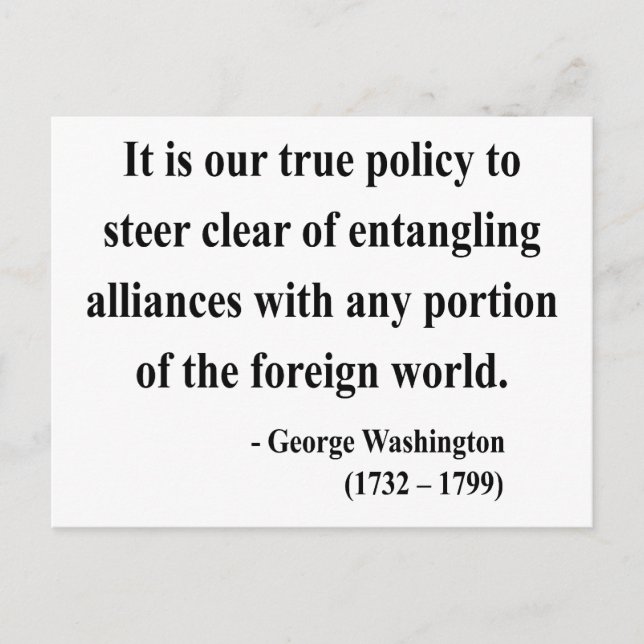 Cartão Postal George Washington Quote 5a (Frente)