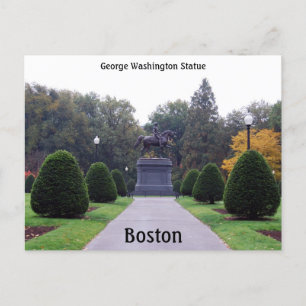 Cartão Postal George Washington Statue, Jardins Públicos de Bos