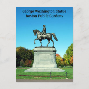 Cartão Postal George Washington Statue, Jardins Públicos de Bos