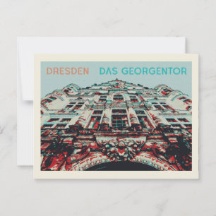 Cartão Postal Georgentor Façade, ilustração de Dresden
