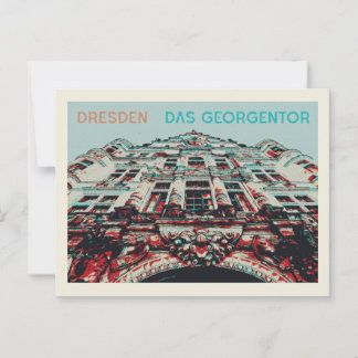 Cartão Postal Georgentor Façade, ilustração de Dresden
