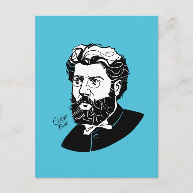 Cartão Postal Georges Bizet (Frente)