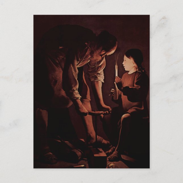 Cartão Postal Georges de La Tour Art (Frente)