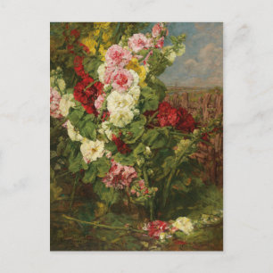 Cartão Postal Georges Jeannin Vintage Hollyhock